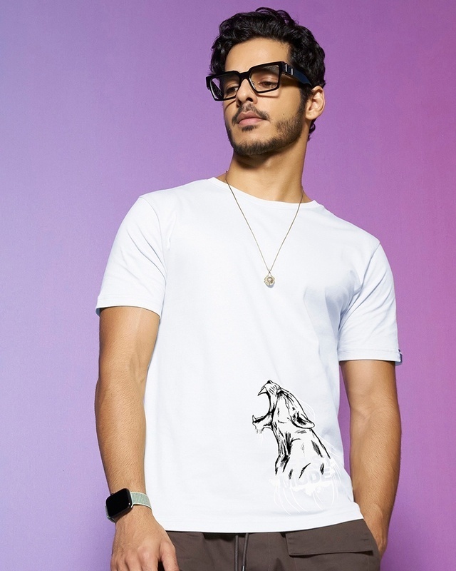 Shop Men's White Beast Mode (Sun Active) T-shirt-Front