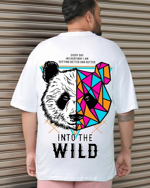 Shop Men's White Better & Better Graphic Printed Oversized Plus Size T-shirt-Front