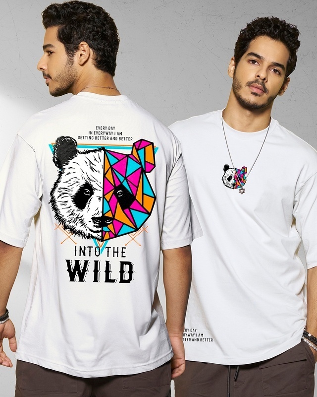 Shop Men's White Better & Better Graphic Printed Oversized T-shirt-Front