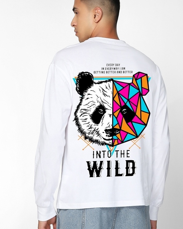 Shop Men's White Better & Better Graphic Printed Oversized T-shirt-Front