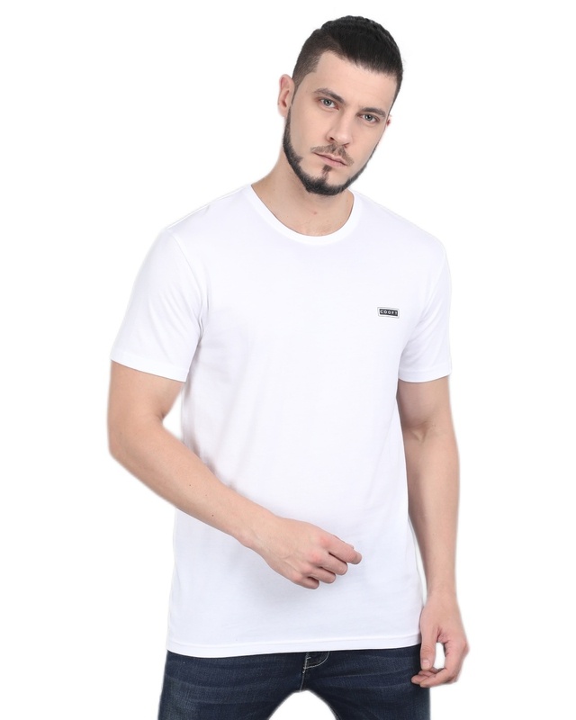 Shop Men's White Casual T-shirt-Front