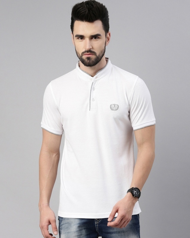 Shop Men's White T-shirt-Front