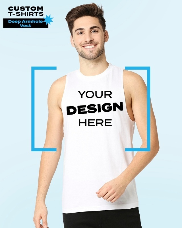 Shop Men's White Customizable Oversized Vest-Front