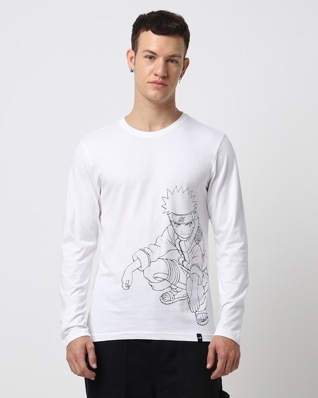 Shop Men's White Ninjaway Graphic Printed T-shirt-Front