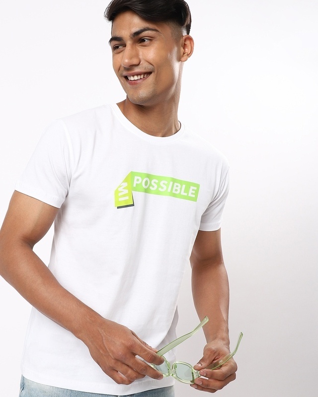 Shop Men's White Possible Tape T-shirt-Front