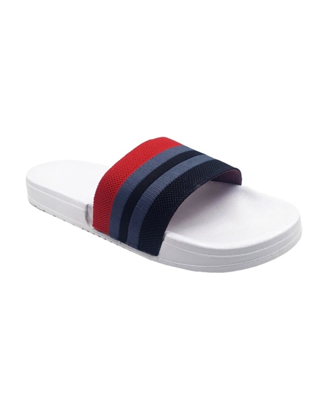 Shop Men's White Sliders-Front