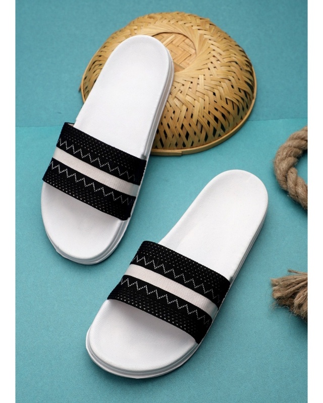 Shop Men's White Sliders-Front