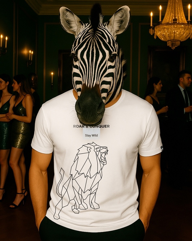 Shop Men's White Stay Wild Graphic Printed T-shirt-Front