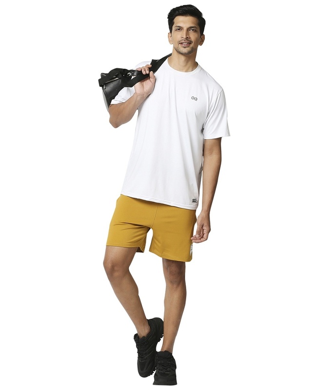 Shop Men's Yellow Casual Shorts-Front