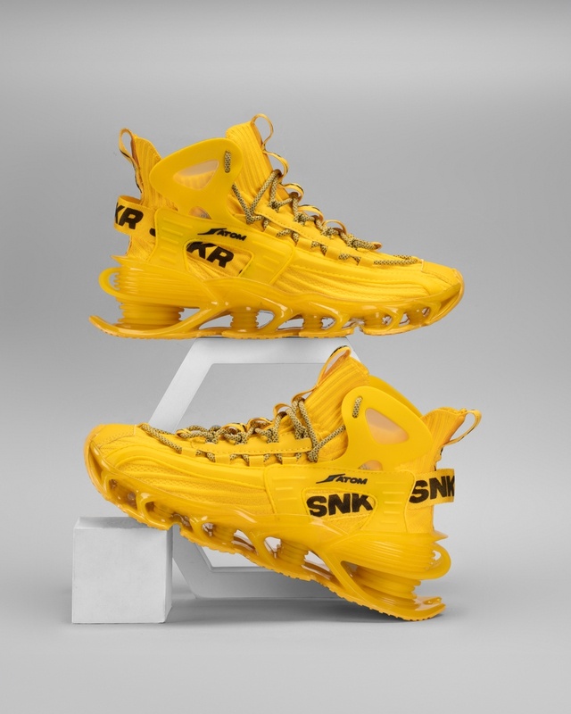 Men's Yellow High-Top Sneakers