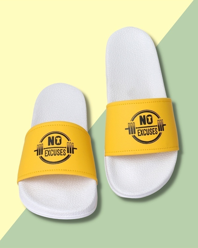 Shop Men's Yellow Latest Flip Flops & Sliders-Front