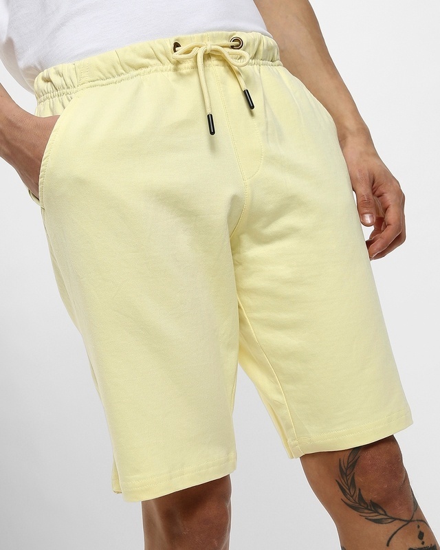 Shop Men's Yellow Shorts-Front