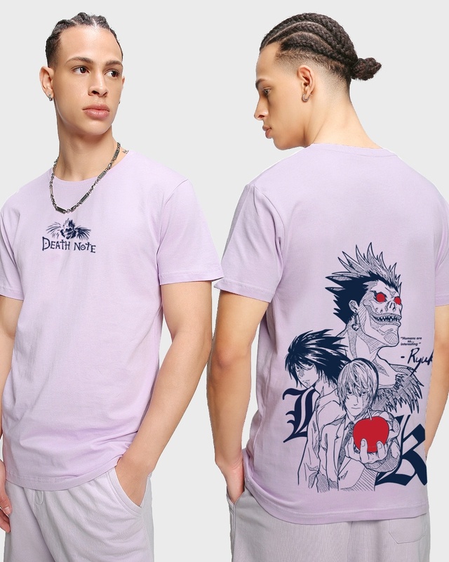 Shop Men's Purple Shinigami Ryuk Graphic Printed T-shirt-Front