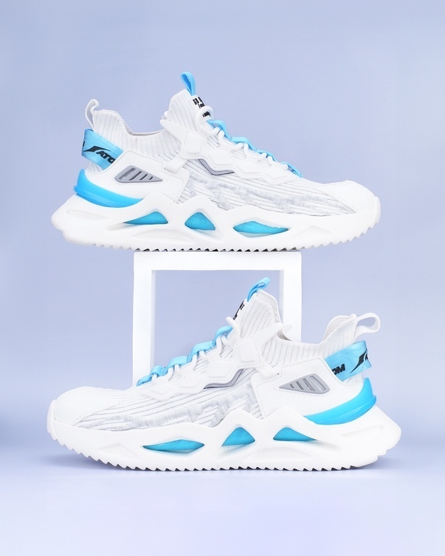 Shop Men's White &  Blue Sneakers-Front