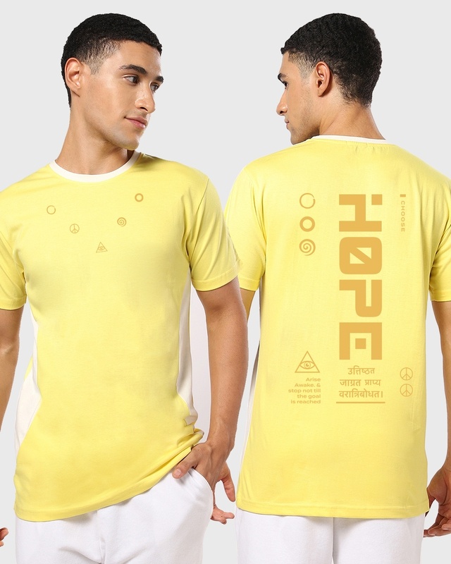 Shop Men's Yellowtail Hope Street Typography T-shirt-Front