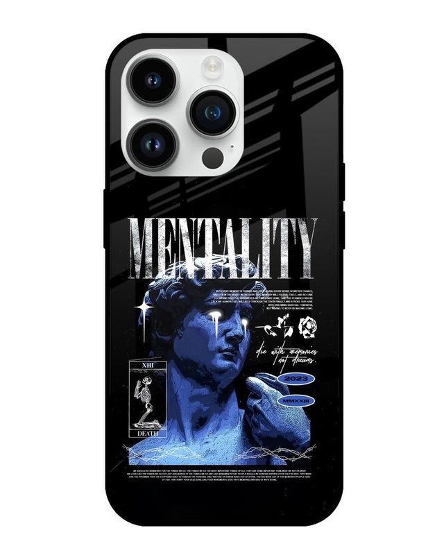 Shop Mentality Memories Premium Glass Case for Apple iPhone 14 Pro (Shock Proof, Scratch Resistant)-Front