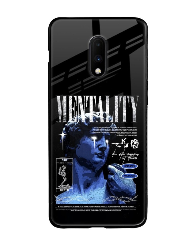 Shop Mentality Memories Premium Glass Case for OnePlus 7 (Shock Proof, Scratch Resistant)-Front