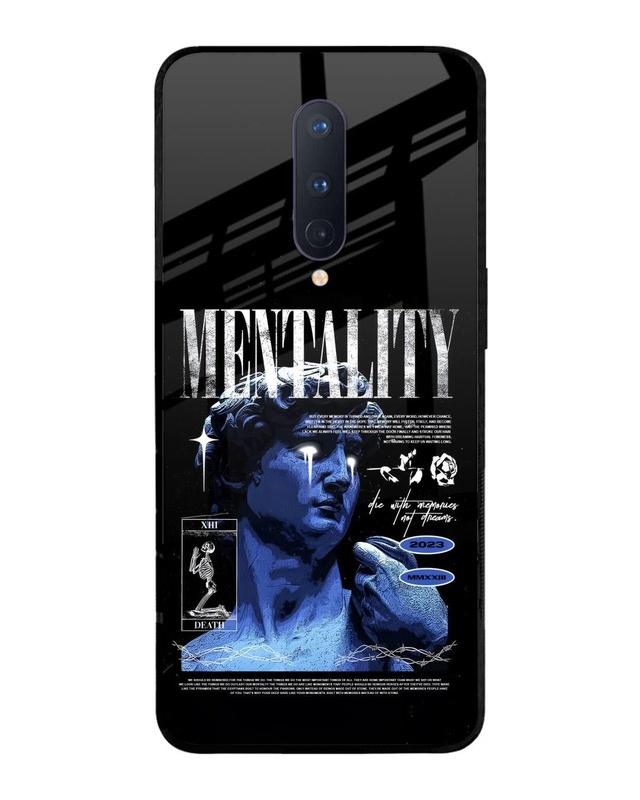 Shop Mentality Memories Premium Glass Case for OnePlus 8 (Shock Proof, Scratch Resistant)-Front