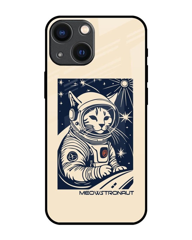 Shop Meowstronaut Premium Glass Cover for Apple iPhone 14 Plus-Front