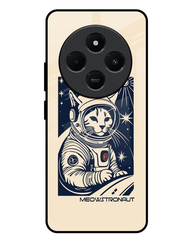 Meowstronaut Premium Glass Cover for Redmi 14C 5G