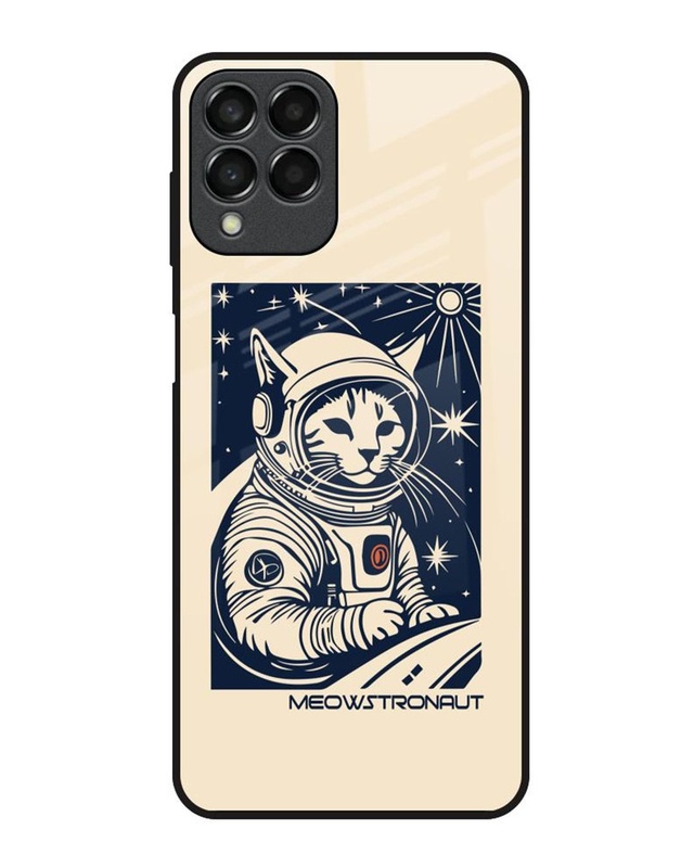 Meowstronaut Premium Glass Cover for Samsung Galaxy M33 5G
