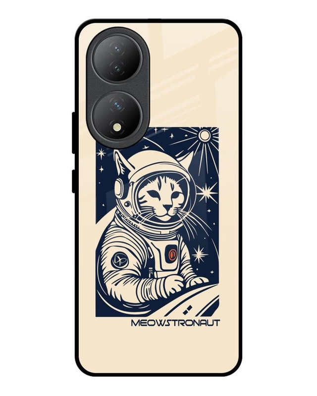 Meowstronaut Premium Glass Cover for Vivo Y100 5G