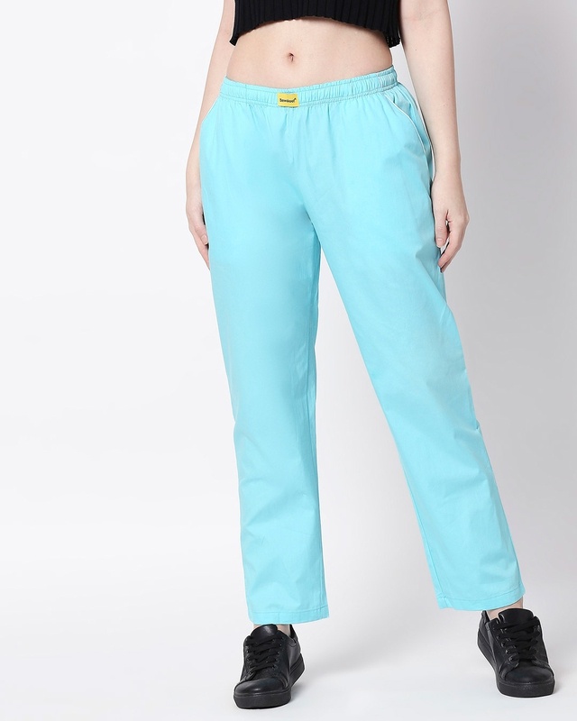 Shop Merlin Blue Plain Pyjama-Front
