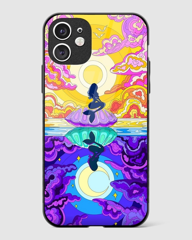 Shop Mermaid In Paradise Premium Glass Case for Apple iPhone 11-Front