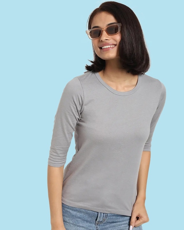 Buy Women's Plain T-Shirts Online at Rs 