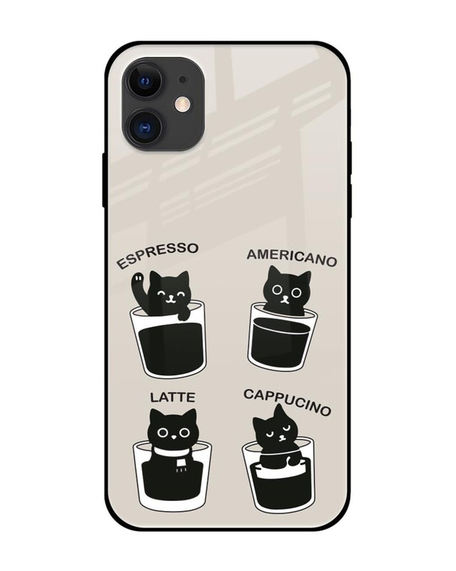 Shop Mews & Brews Premium Glass Cover for Apple iPhone 12-Front