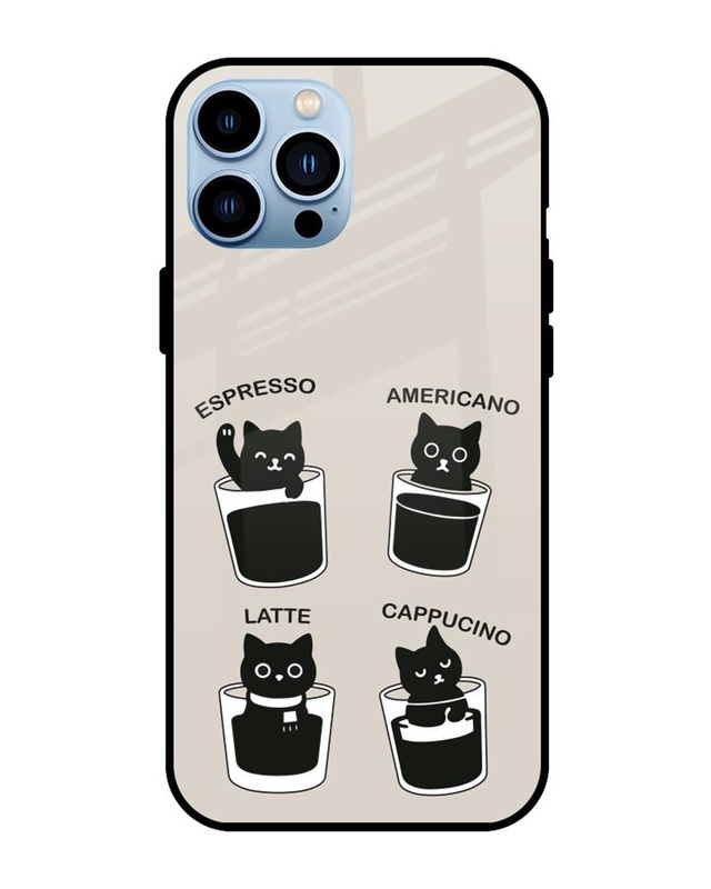 Shop Mews & Brews Premium Glass Cover for Apple iPhone 13 Pro-Front