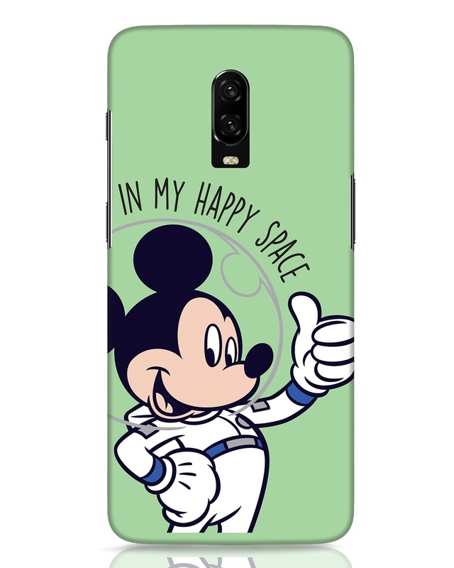 Shop Mickey Happy Space Designer Hard Cover for OnePlus 6T-Front