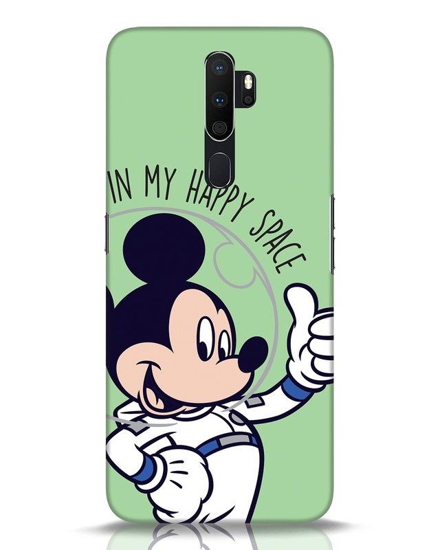 Shop Mickey Happy Space Designer Hard Cover for Oppo A5 2020-Front