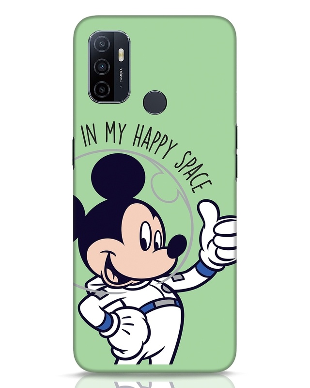 Shop Mickey Happy Space Designer Hard Cover for Oppo A53-Front