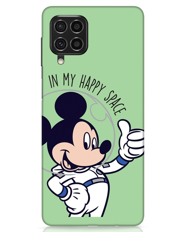 Shop Mickey Happy Space Designer Hard Cover for Samsung Galaxy F62-Front