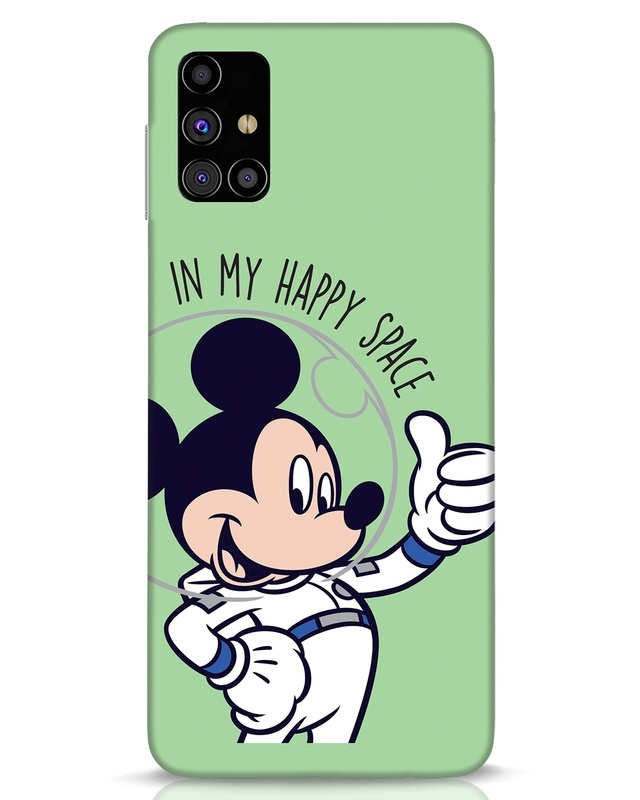 Shop Mickey Happy Space Designer Hard Cover for Samsung Galaxy M31s-Front