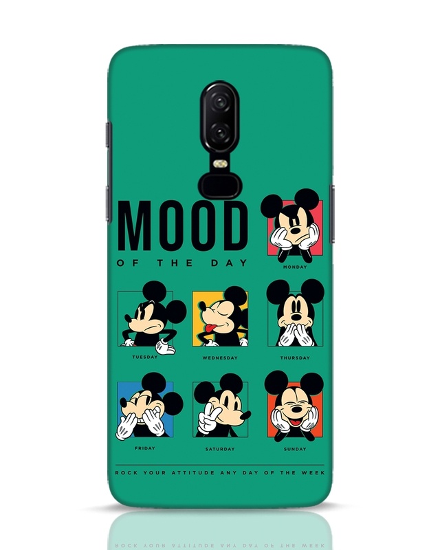 Shop Mickey Moods Designer Hard Cover for OnePlus 6-Front