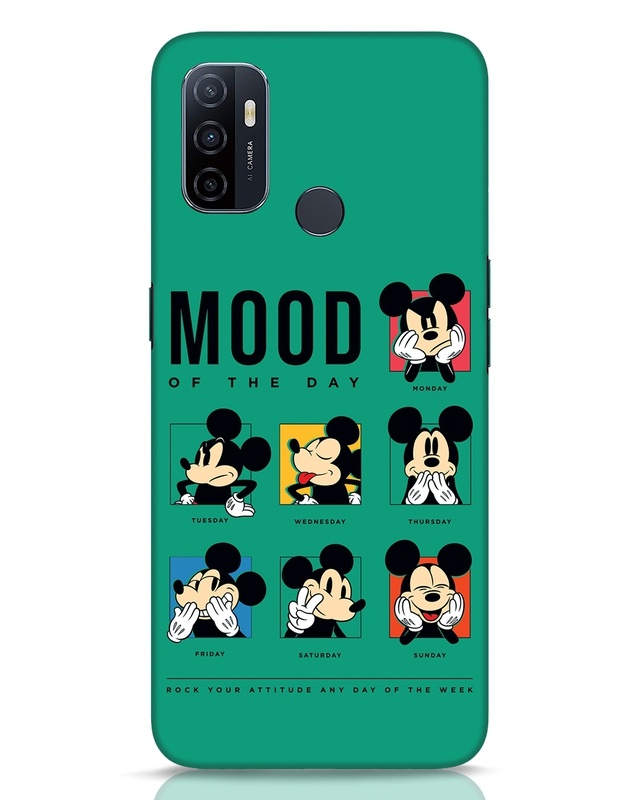 Shop Mickey Moods Designer Hard Cover for Oppo A53-Front