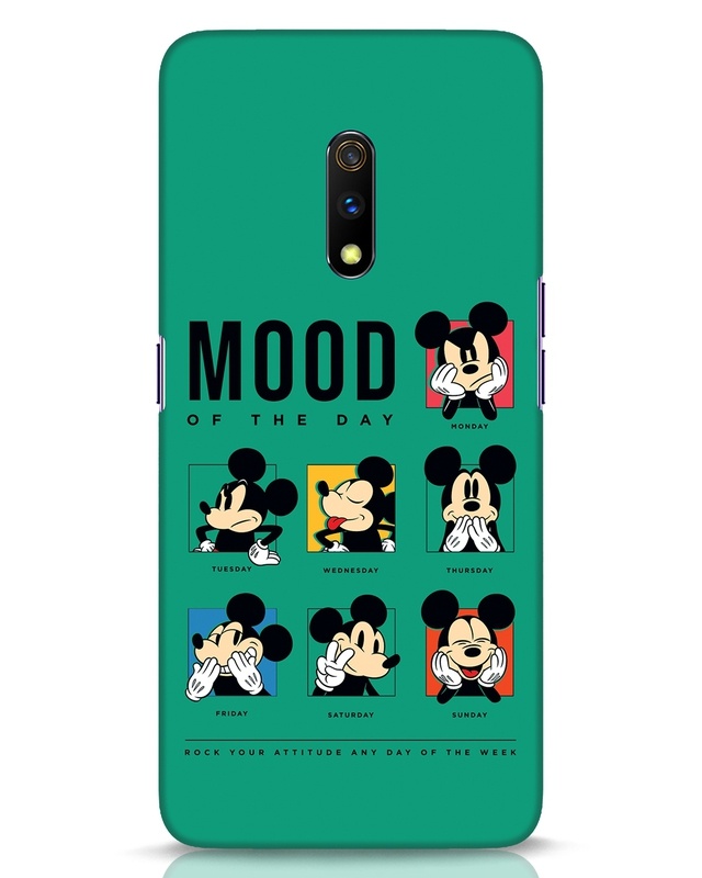 Shop Mickey Moods Designer Hard Cover for Realme X-Front