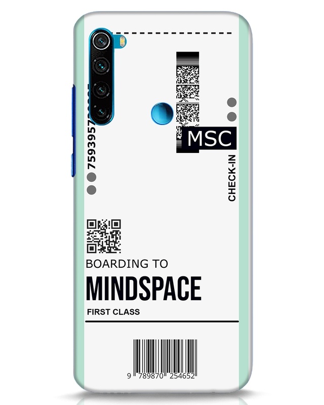 Shop Mindspace Ticket Designer Hard Cover for Xiaomi Redmi Note 8-Front