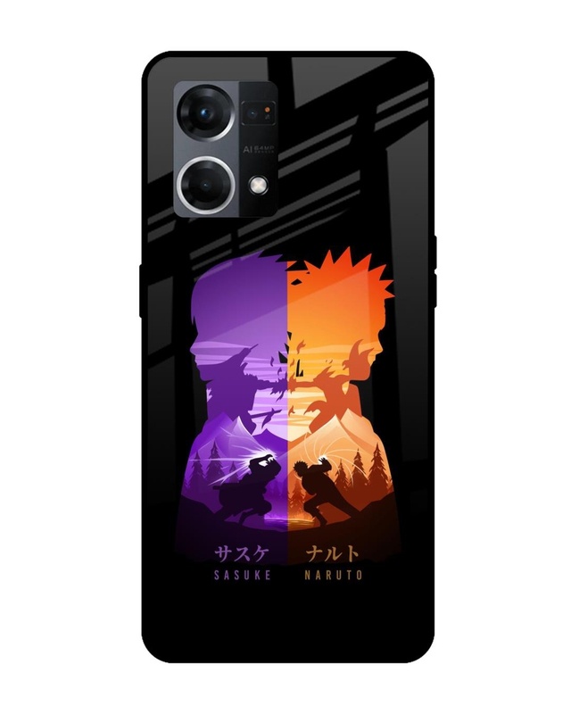 Shop Minimalist Anime Premium Glass Case for Oppo F21s Pro (Shock Proof,Scratch Resistant)-Front