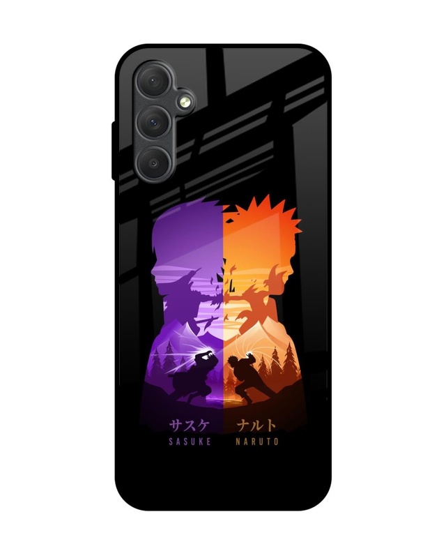 Shop Minimalist Anime Premium Glass Case for Samsung Galaxy M14 5G (Shock Proof, Scratch Resistant)-Front