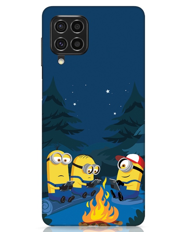 Shop Minion Trekking Designer Hard Cover for Samsung Galaxy F62-Front