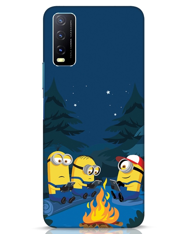 Shop Minion Trekking Designer Hard Cover for Vivo Y20-Front