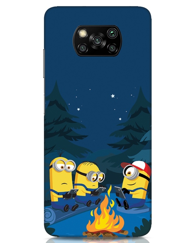 Shop Minion Trekking Designer Hard Cover for Xiaomi Poco x3-Front