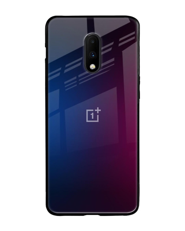 Shop Mix Gradient Shade Premium Glass Case For OnePlus 7(Shock Proof, Scratch Resistant)-Front