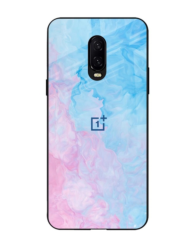 Shop Mixed Watercolor Premium Glass Case for OnePlus 6T(Shock Proof, Scratch Resistant)-Front