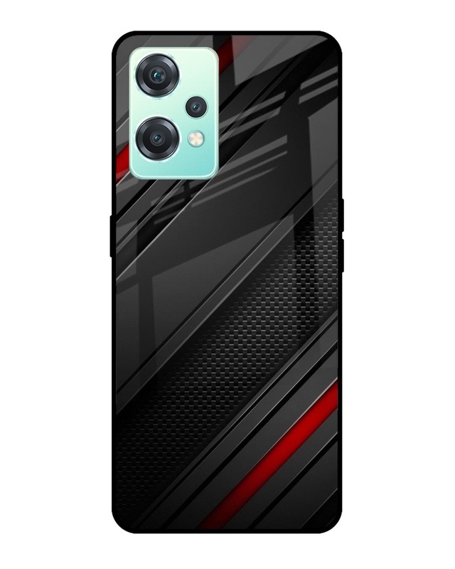 Shop Modern Abstract Premium Glass Case for OnePlus Nord CE 2 Lite 5G (Shock Proof, Scratch Resistant)-Front