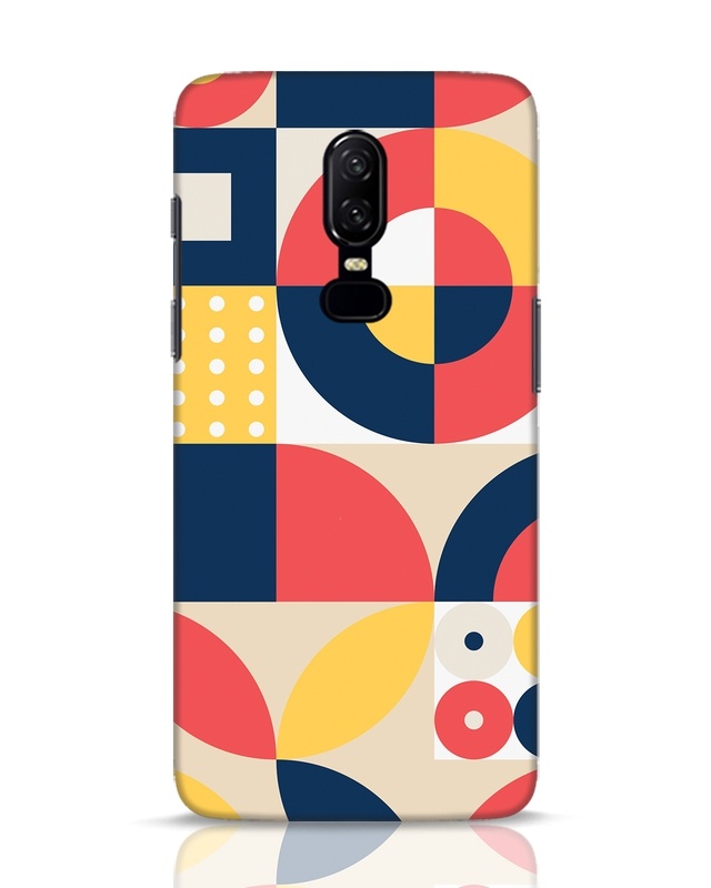 Shop Modern Geometry Designer Hard Cover for OnePlus 6-Front