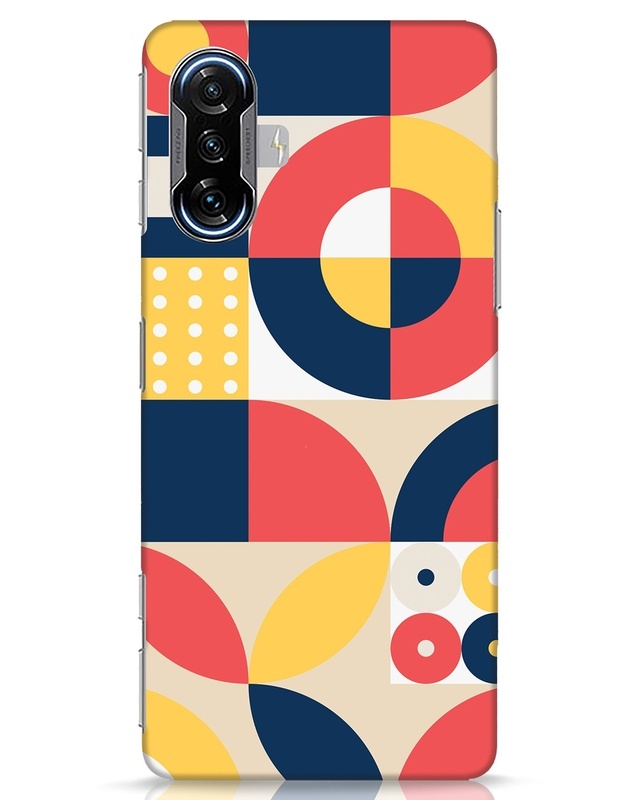 Shop Modern Geometry Designer Hard Cover for Xiaomi POCO F3 GT-Front